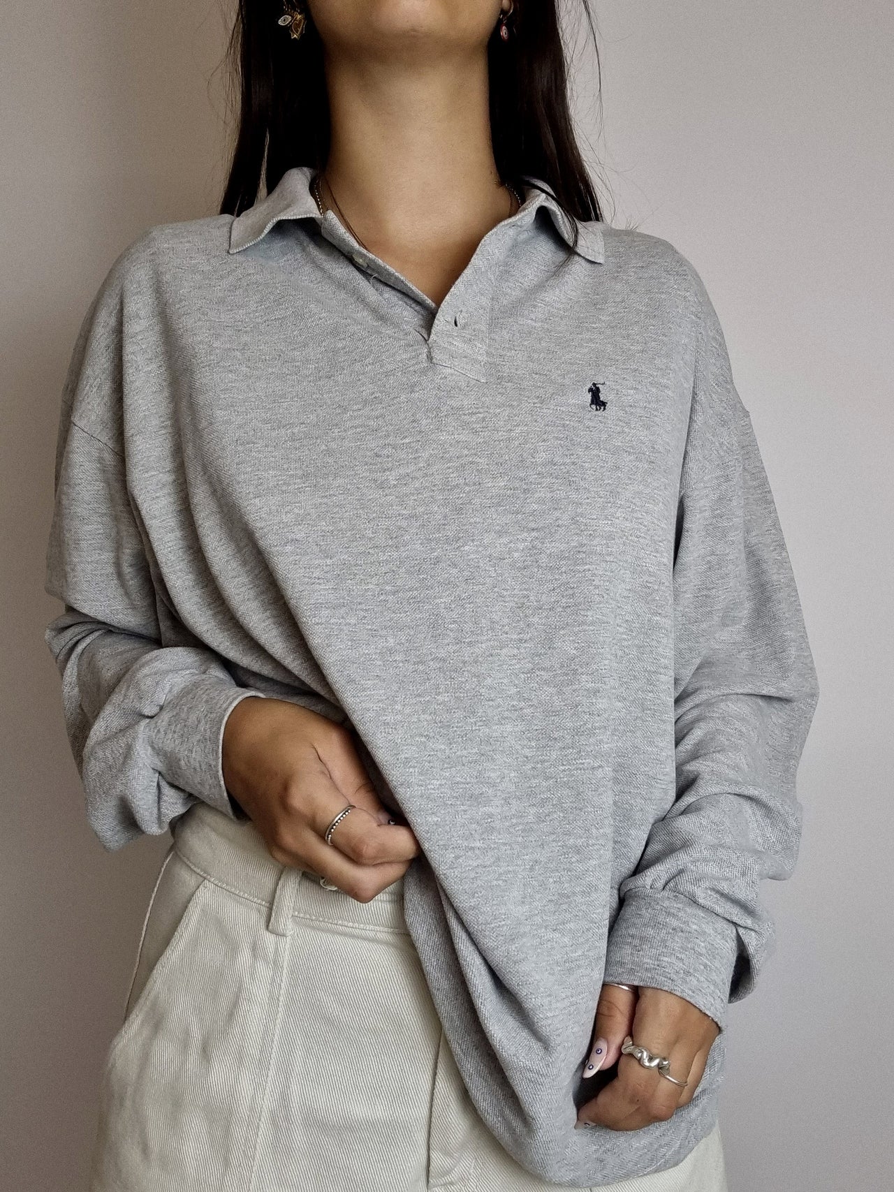 Polo Ralph Lauren gris clair L