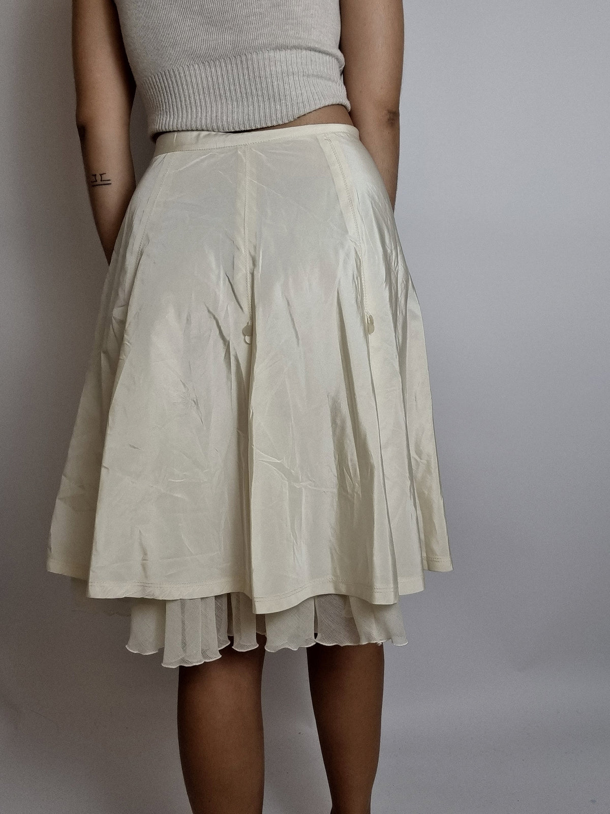 Jupe vintage blanc cassé S