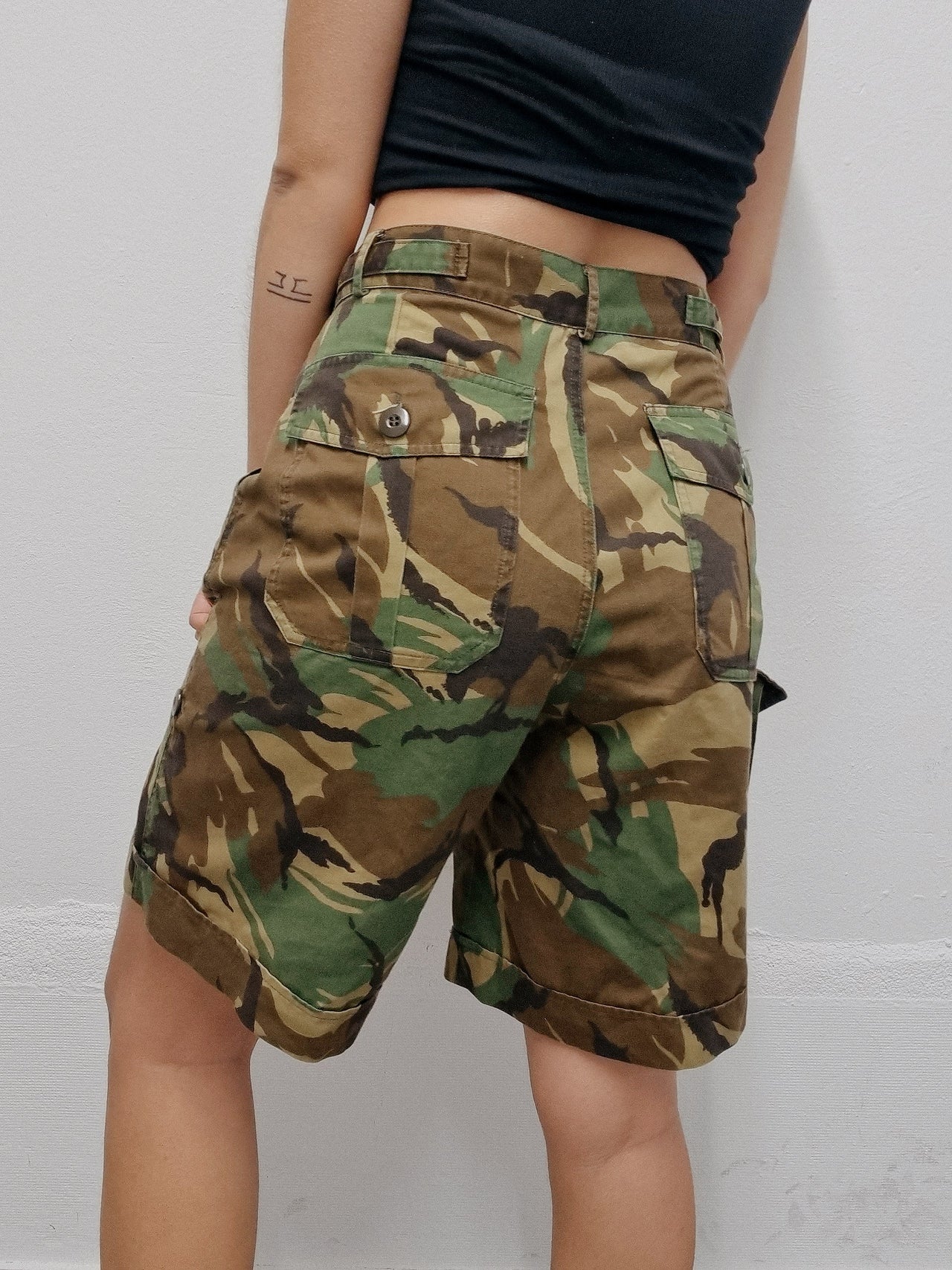 Short cargo vintage khaki militaire S/M