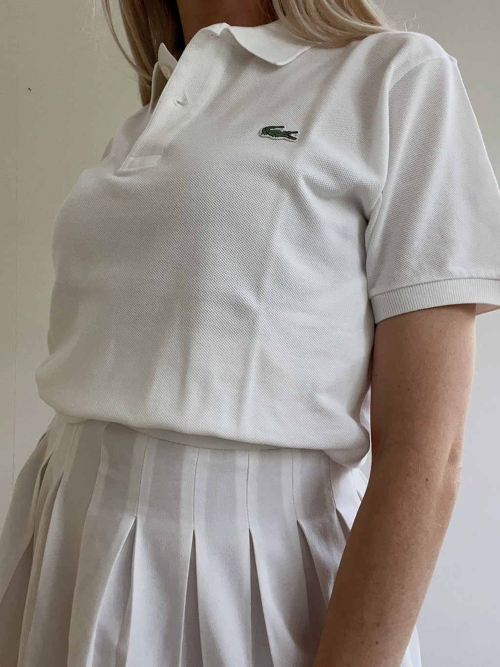 Weißes Lacoste-Poloshirt XS / S