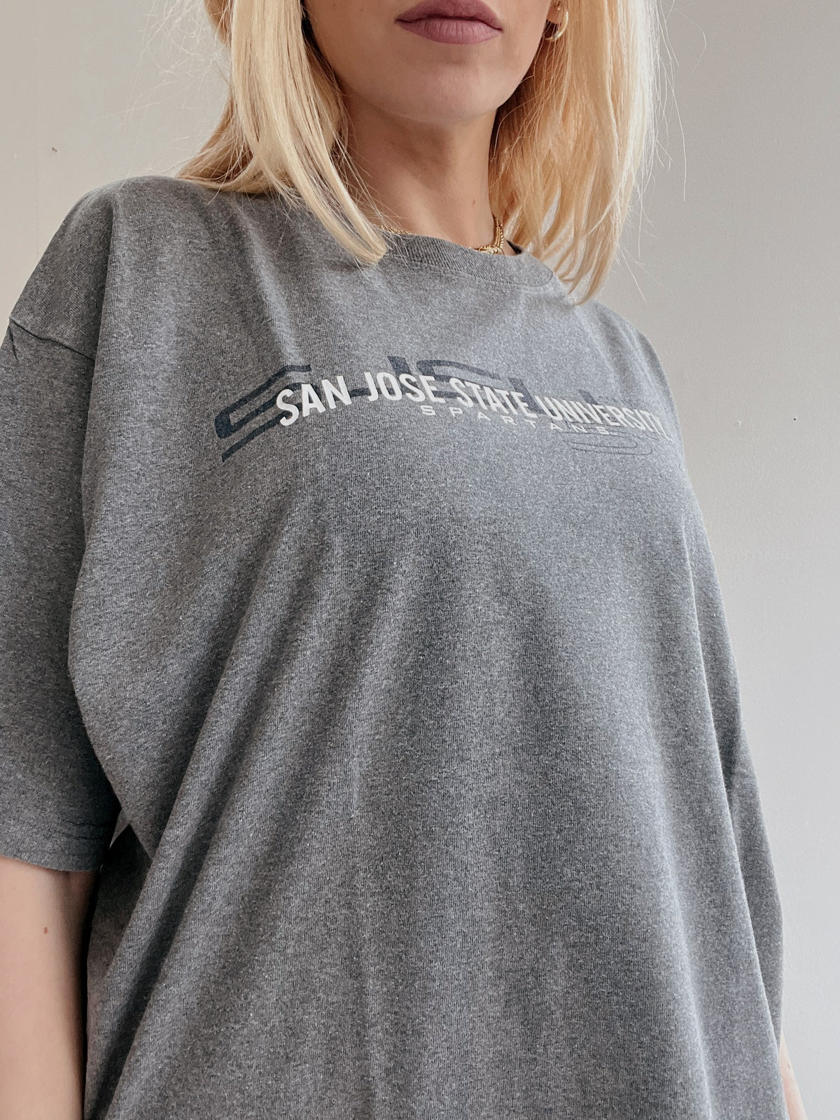 Vintage dunkelgraues T-Shirt XL