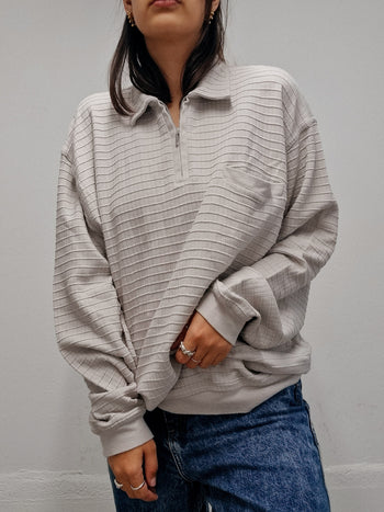 Polo vintage gris Clair M