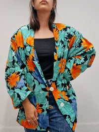 Veste blazer vintage oversized à paillettes L/XL