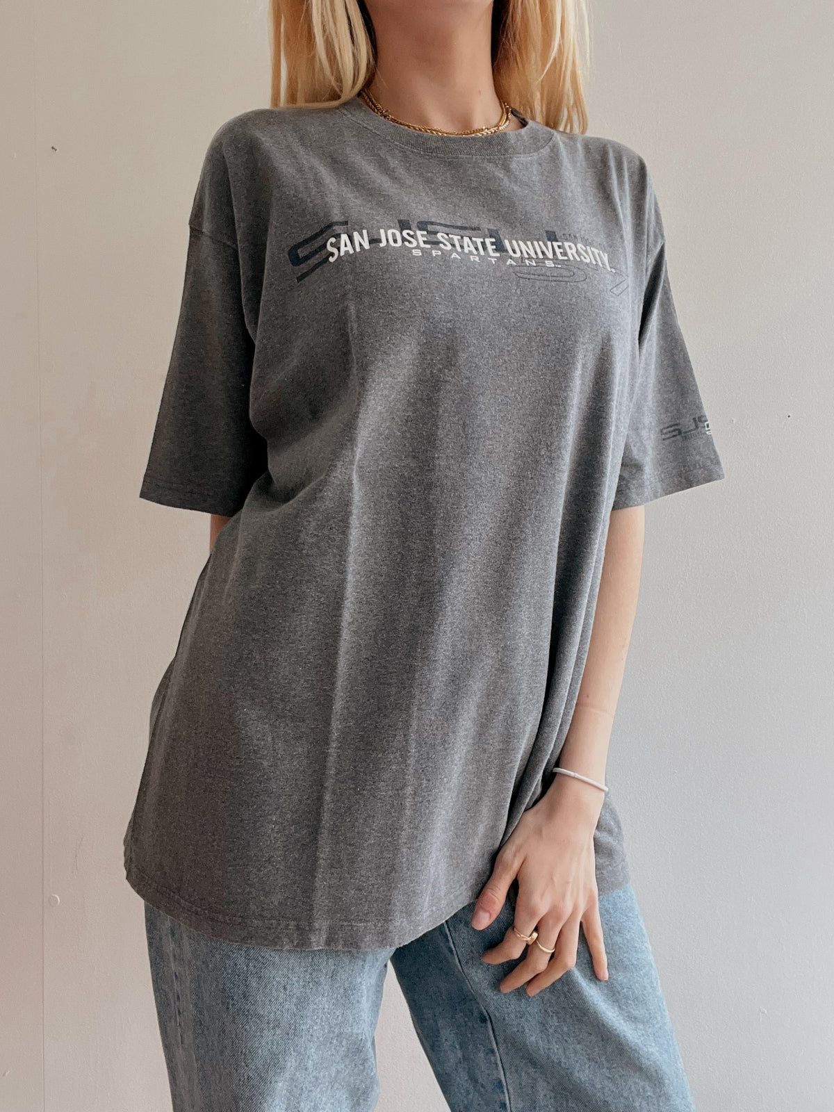 Vintage dunkelgraues T-Shirt XL