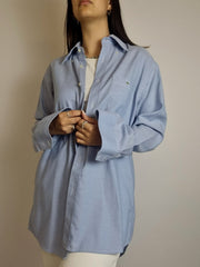 Chemise vintage bleue claire Lacoste XL