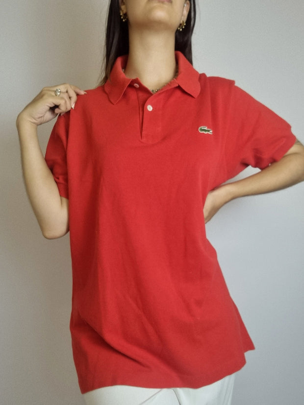 Polo Lacoste rouge taille 6