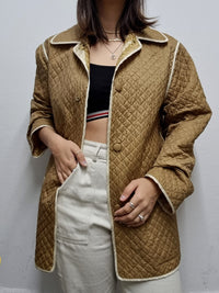White and blue jacket with orange collar Adidas XL