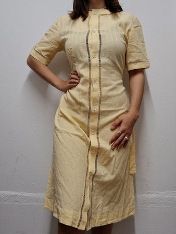 Yellow vintage dress M