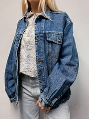 Veste en jeans vintage bleue  XL