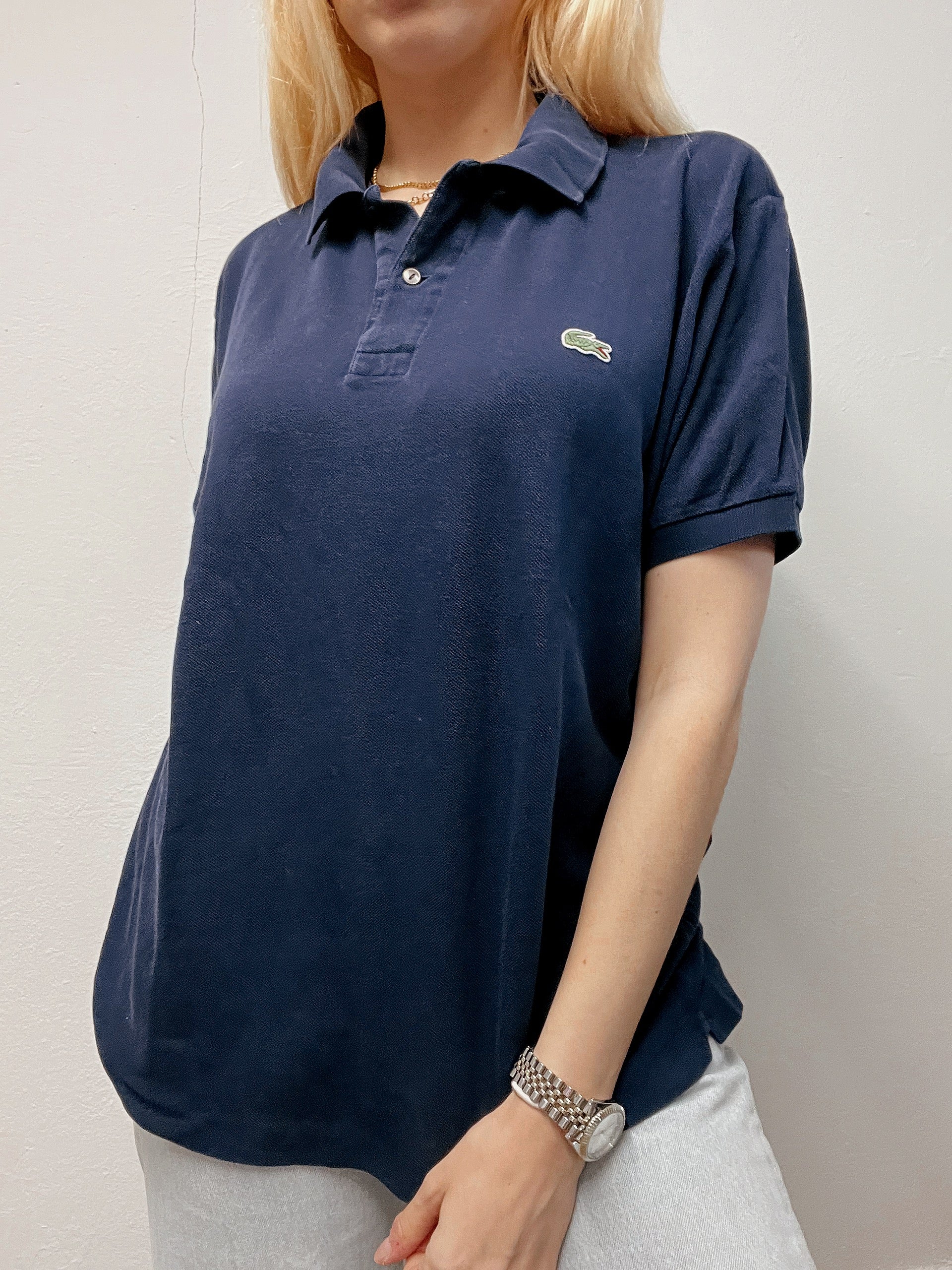 Polo Lacoste bleu foncé M