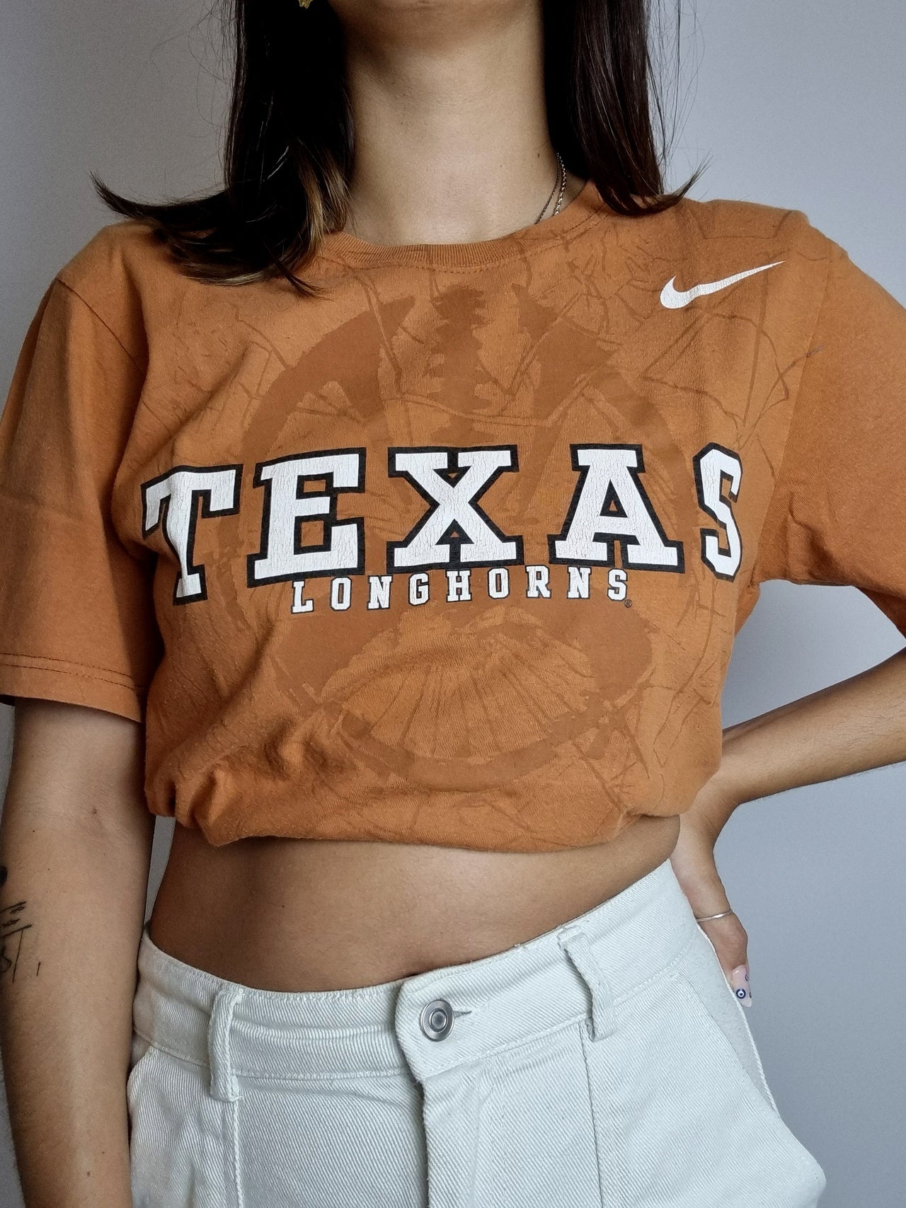 T-shirt vintage américain orange Texas Nike S