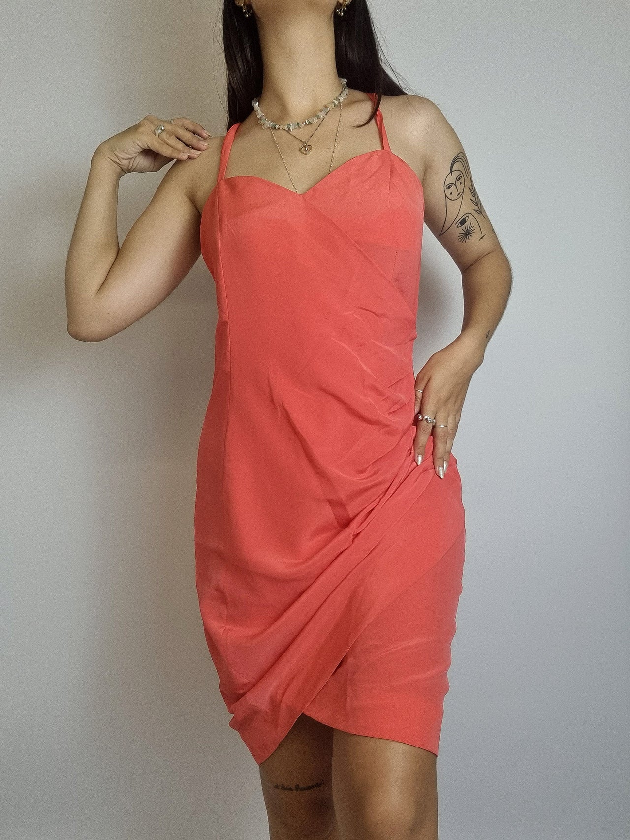 Coral vintage dress