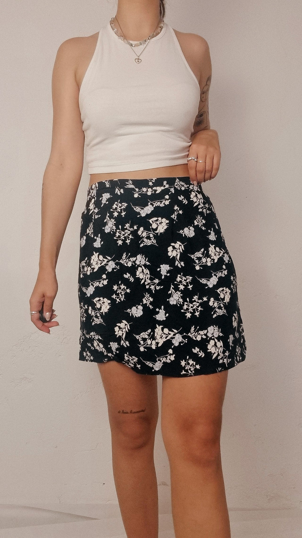 Purple/Pink/Yellow Floral Skirt S