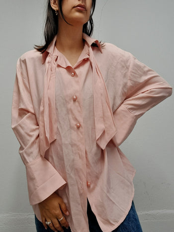 Chemise vintage rose clair M/L