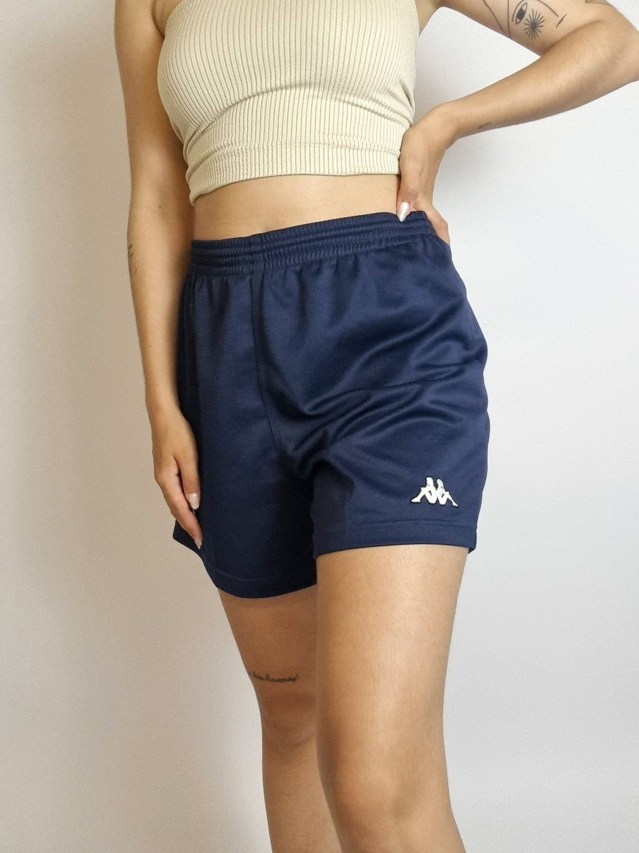 Short vintage bleu foncé Kappa