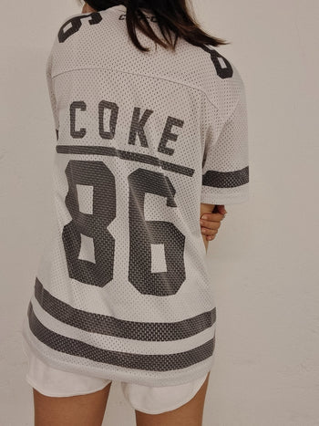 Maillot américain vintage blanc Coca Cola M