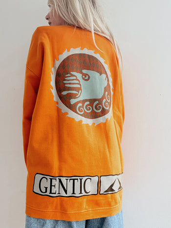 Vintage amerikanischer Pullover orange XL