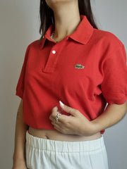 Polo Lacoste rouge taille 6