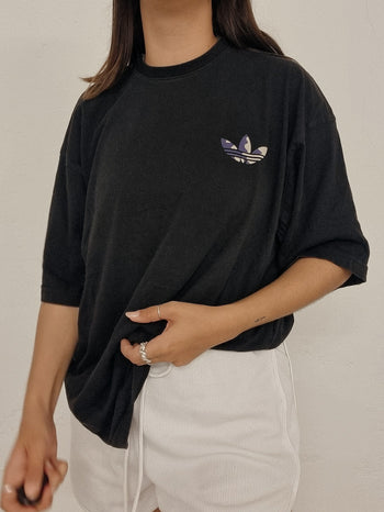 T-shirt vintage noir Adidas XL