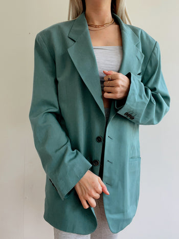 Veste blazer vintage verte L/XL