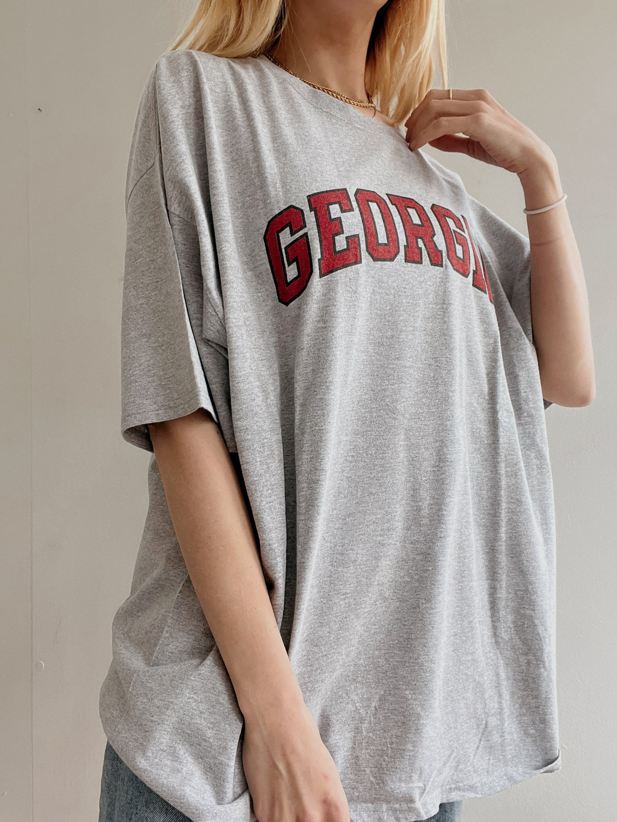 Champion XXL hellgraues Vintage-T-Shirt