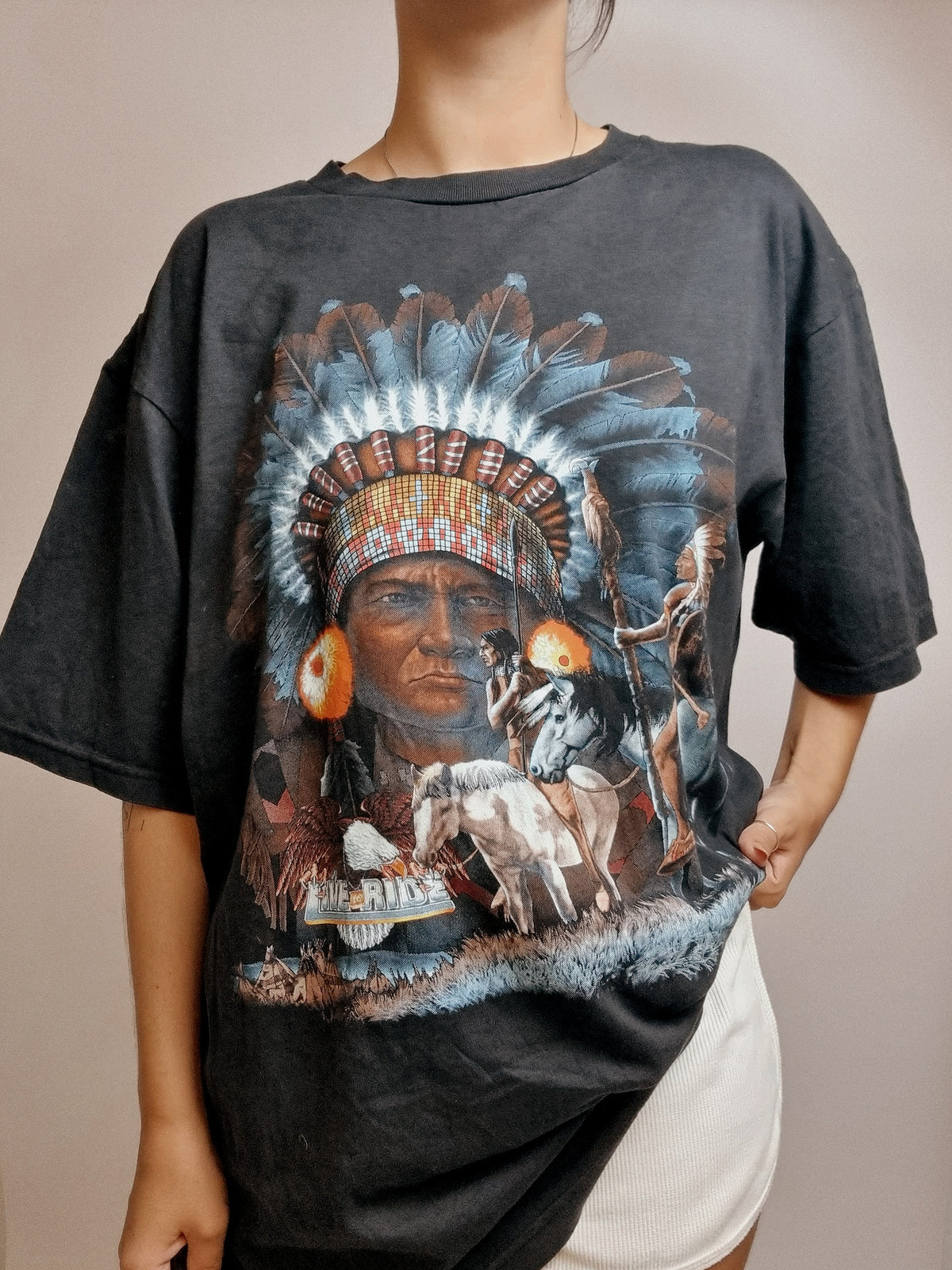 Vintage Heavy-Metal-Print-T-Shirt XL