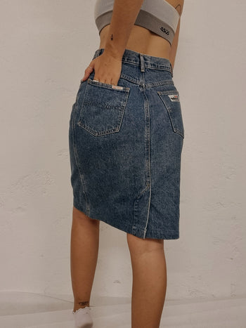 Jupe vintage en jeans bleu M