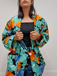 Veste blazer vintage oversized à paillettes L/XL