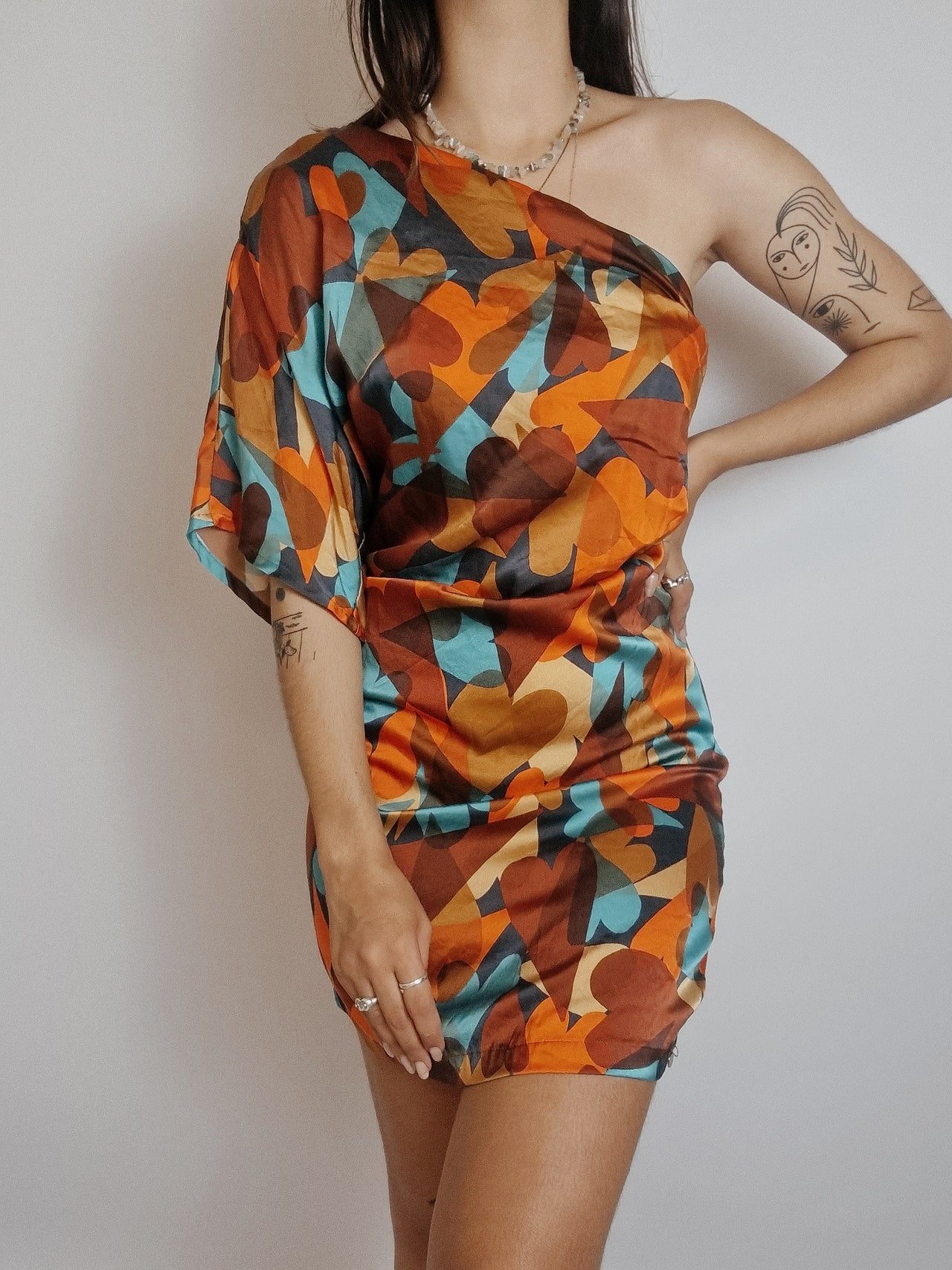 Vintage patterned dress M