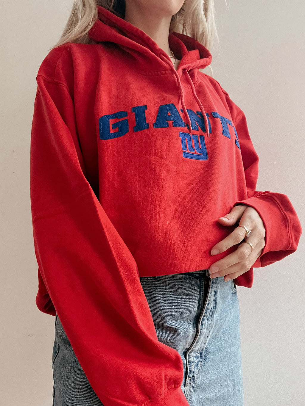 White and blue jacket with orange collar Adidas XL