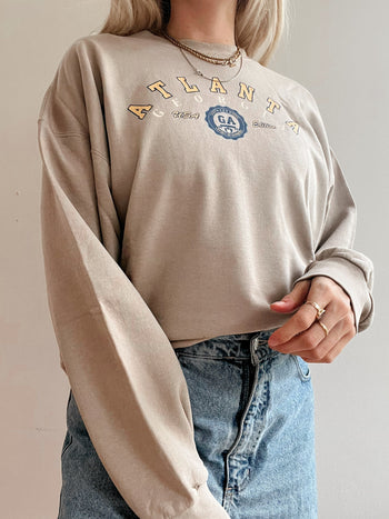 Pull vintage américain beige M