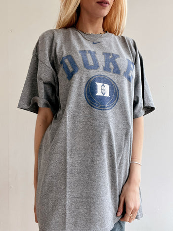 T-shirt vintage gris clair Nike Duke XL