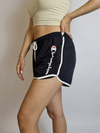 Schwarze Vintage-Shorts von Champion M