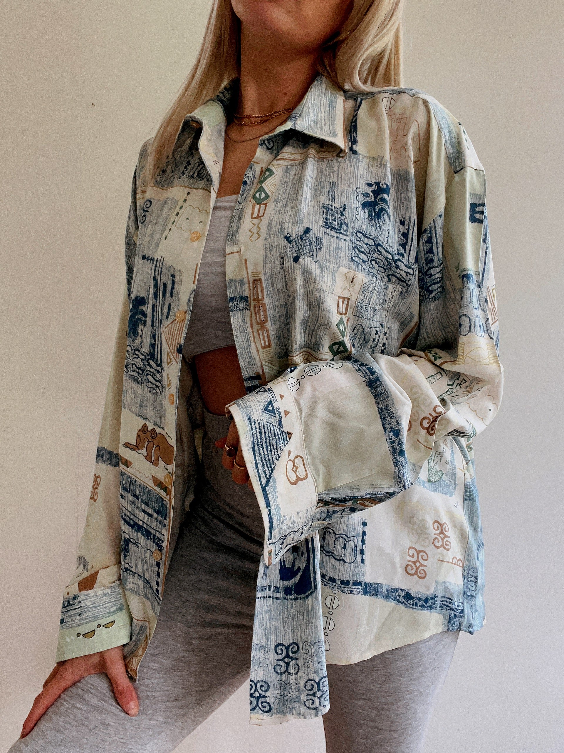 Chemise vintage 80’s 90’s bleue