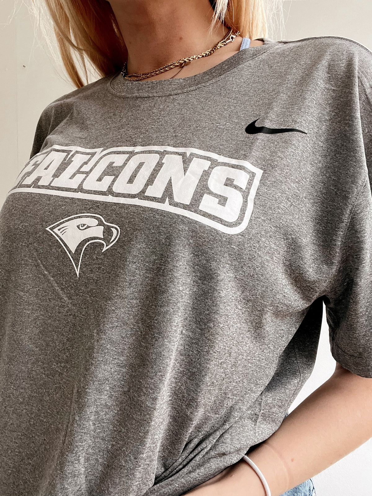 Vintage hellgraues Nike XL T-Shirt