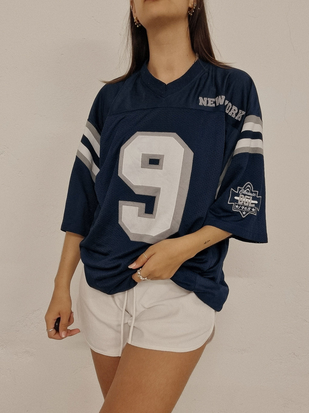 Vintage amerikanisches Trikot blau New York M