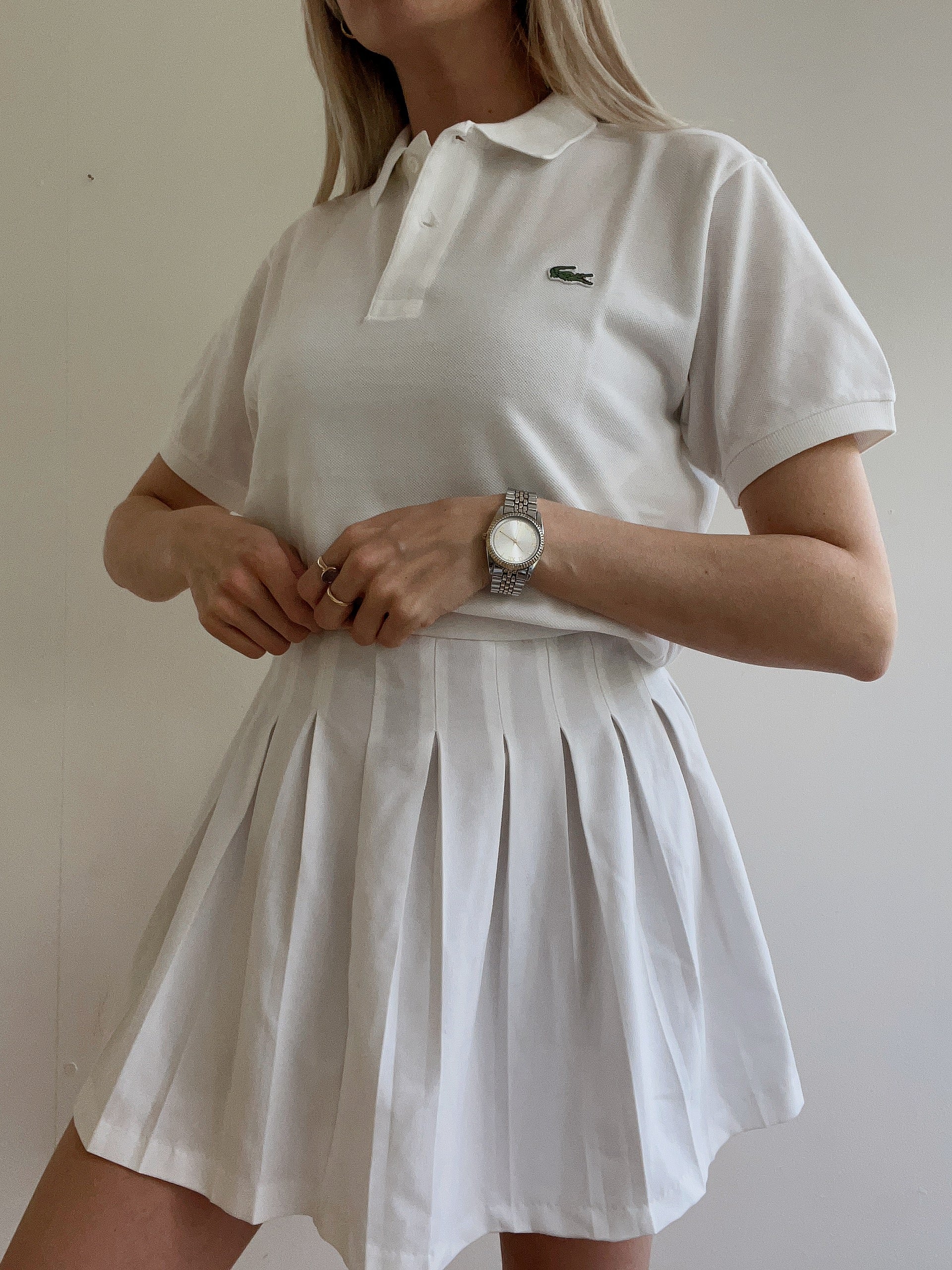 Weißes Lacoste-Poloshirt XS / S