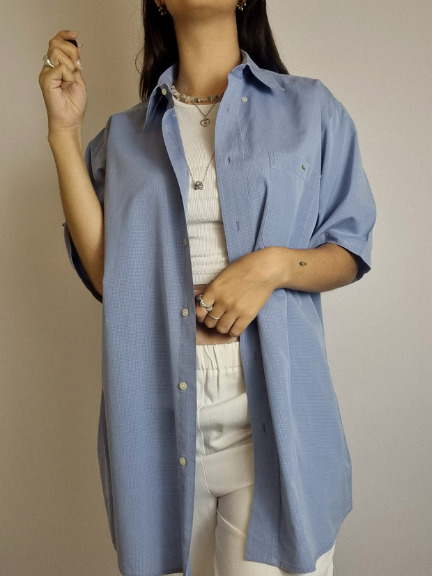 Chemise vintage bleue Lacoste L