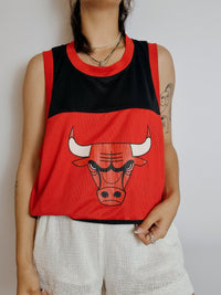 Schwarz-rotes NBA XL-Basketballtrikot der Chicago Bulls