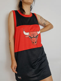 Schwarz-rotes NBA XL-Basketballtrikot der Chicago Bulls