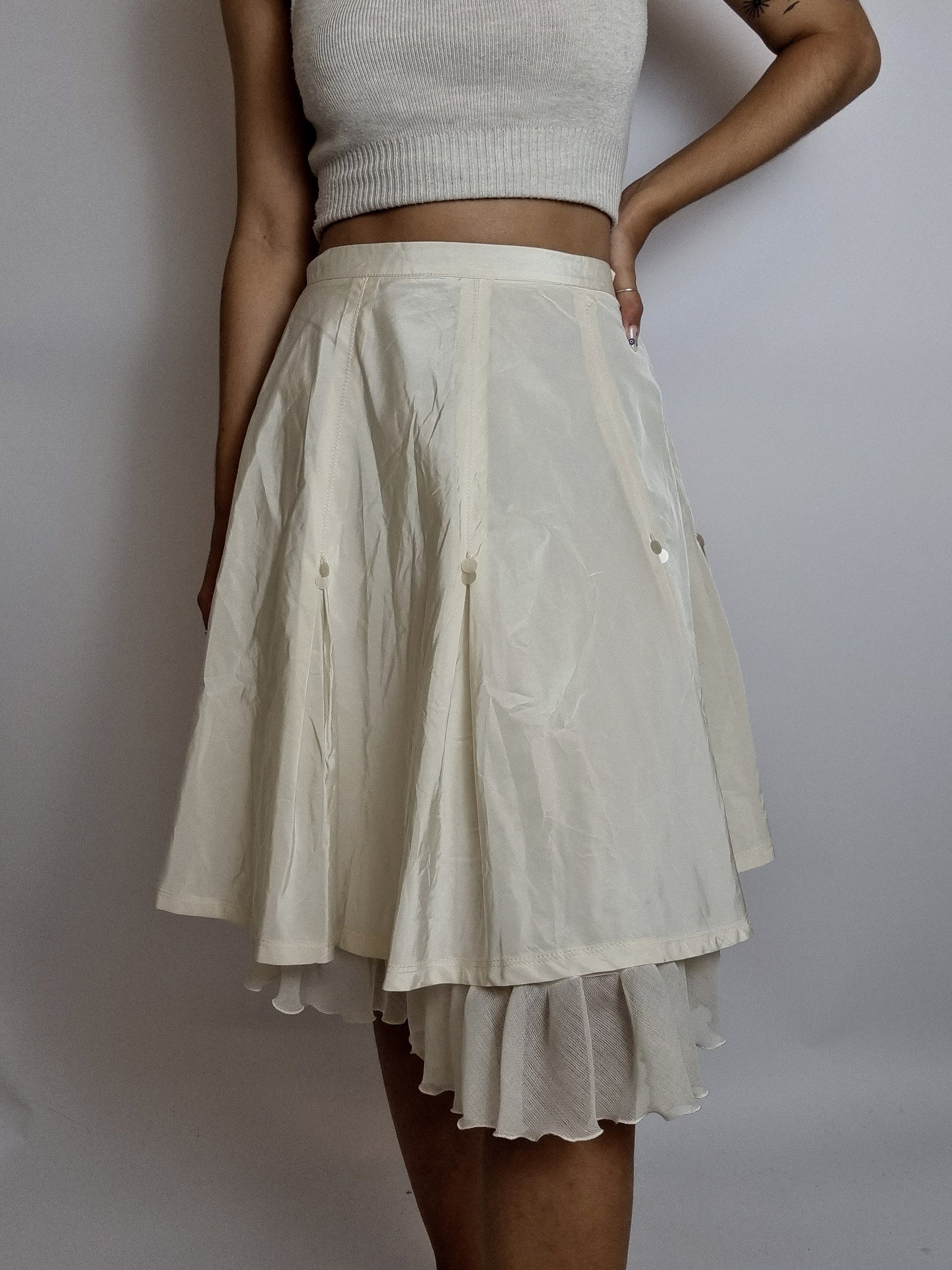Cremefarbener Vintage-Rock S