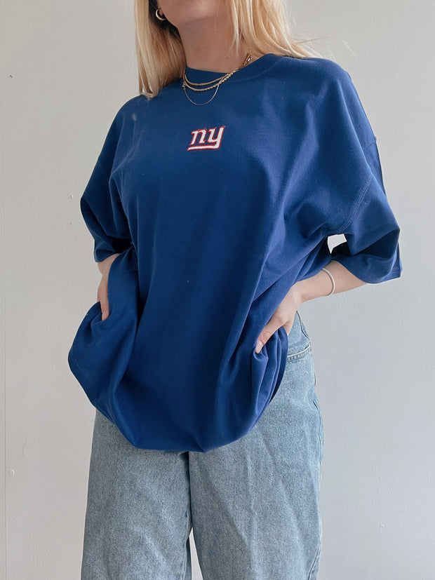 T-shirt vintage bleu électrique NFL xL