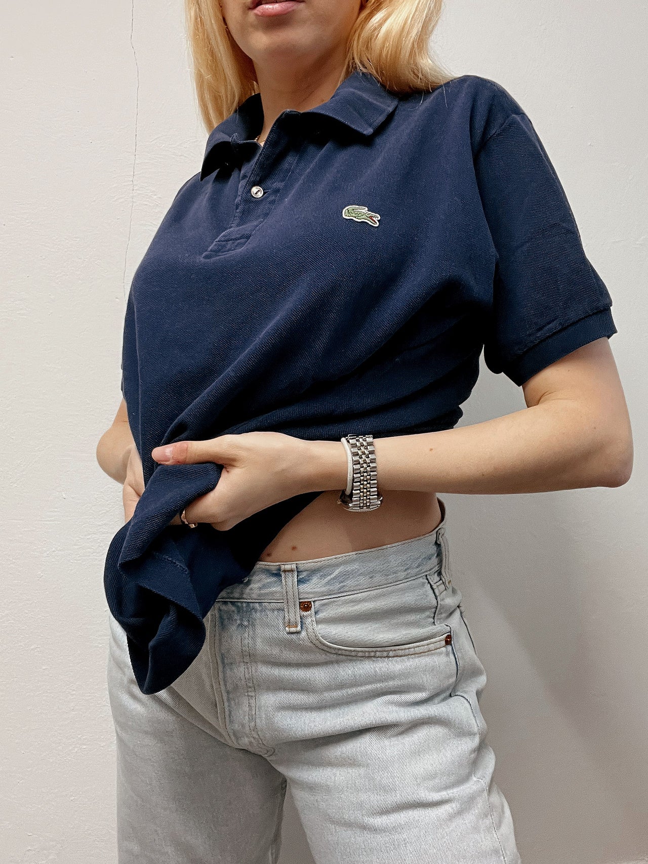 Polo Lacoste bleu foncé M