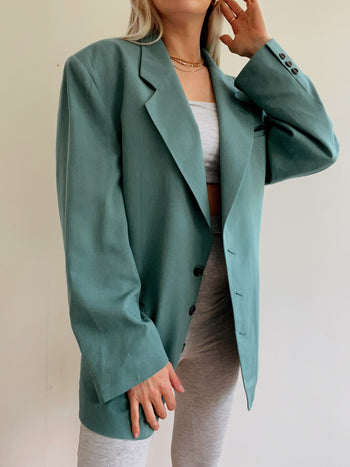 Veste blazer vintage verte L/XL