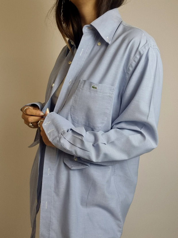 Chemise vintage bleue claire Lacoste XL