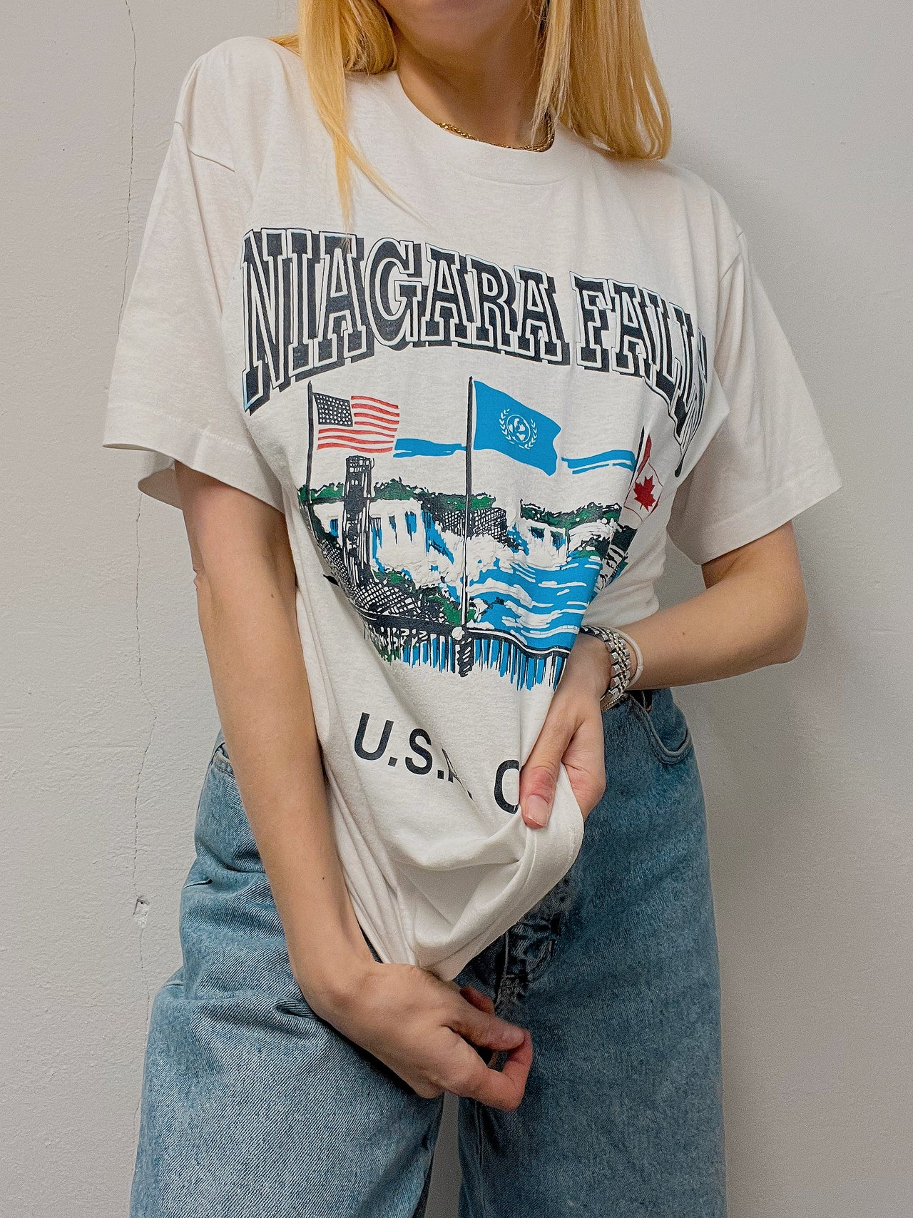 T-shirt vintage gris clair Canada  L