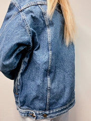Veste en jeans vintage bleue  XL