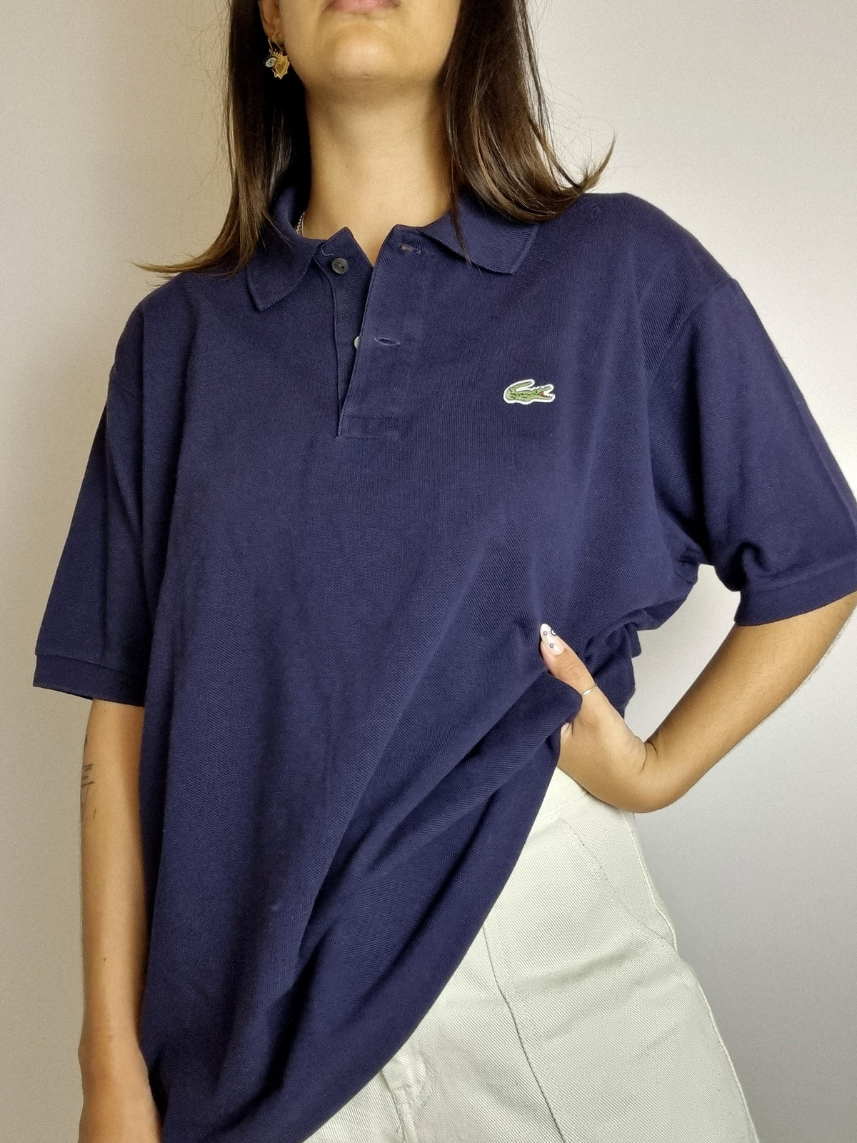 Polo Lacoste bleu foncé M