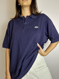 Dunkelblaues Lacoste Poloshirt M