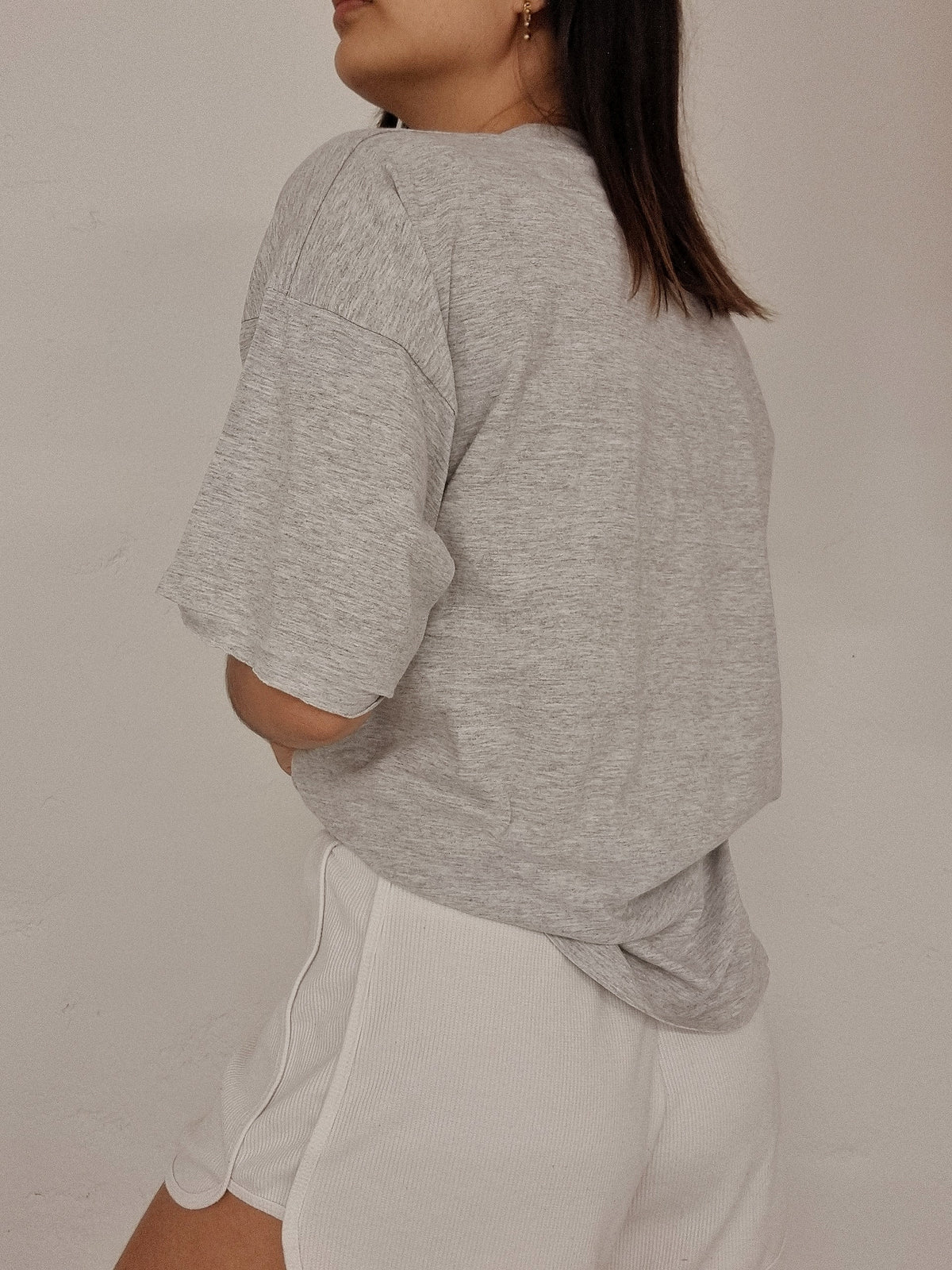 Hellgraues Vintage-T-Shirt L